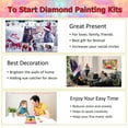 thumbnail image 3 of YALKIN 3 Pack Lotus Flowers 5D Diamond Painting Kits for Adults Kids Beginners DIY Full Round Drill Paint by Diamonds Kits for Home Wall Decor 11.8x15.7in, 3 of 7