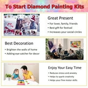 YALKIN 5D Diamond Painting Kits for Adults DIY Large Dolphin Full Round Drill (35.4x11.8inch)