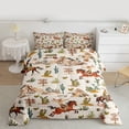 thumbnail image 2 of Castle Fairy Western Cowboys Full Size Comforter Sets,Vintage Cactus Bedding Sets, 2 of 8