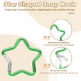 thumbnail image 3 of Uxcell Star Shape Snap Hook, Aluminum Alloy Star-Shaped Keychain Clip Spring Key Holder for Camping Fishing Traveling Green, 3 of 6