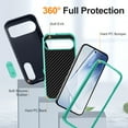thumbnail image 4 of Dteck Case for Google Pixel 9 / 9 Pro,Shockproof 3-Layer Protection Case Built-in Kickstand Military Grade Protective Cover for Google Pixel 9 / 9 Pro,Navy+Mint, 4 of 8