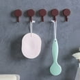 thumbnail image 5 of yulier 5 Pcs Wall Hooks , Coat Hooks, Bathroom Kitchen Dorm Heavy Duty Self Adhesive Wall Hooks for Hanging Towels, Bath Sponges, Scarves, Bags, Keys, 5 of 6