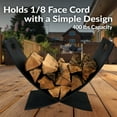 thumbnail image 3 of Sunnydaze Small Powder-Coated Steel Outdoor Firewood Log Rack - 30" - Black, 3 of 10