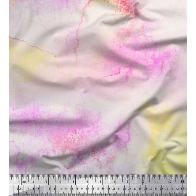 Soimoi Velvet Fabric Ombre Tie-Dye Print Fabric by The Yard 58 Inch Wide