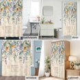 thumbnail image 6 of Eucalyptus Leaves Daisy Fabric Shower Curtain Flowers Leaf Retro Washable Shower Curtains for Bathroom, Waterproof Bath Curtain with Hooks Home Decor 72x72in, 6 of 8
