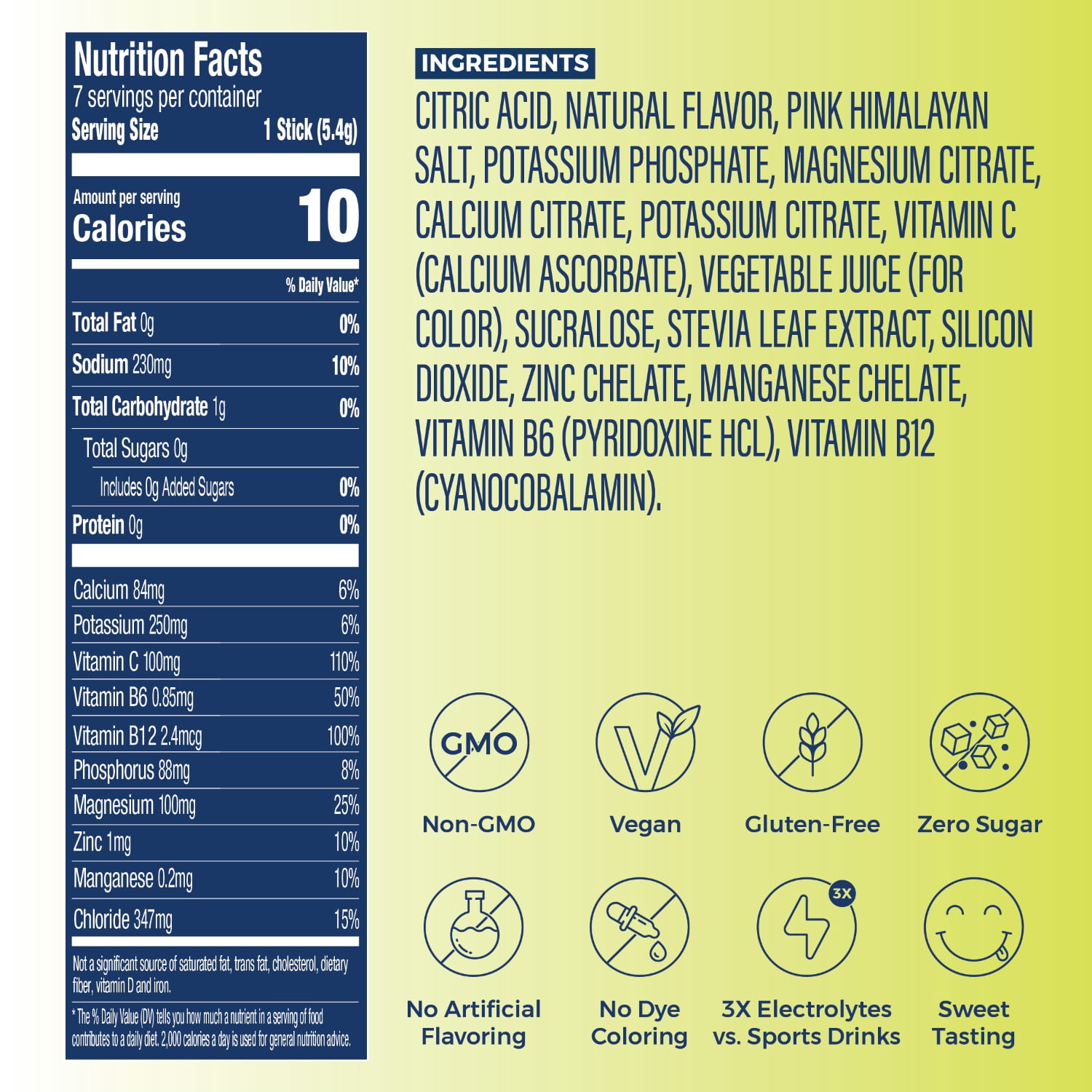 Trevi Sugar Free Electrolyte Drink Mix - 7 Count Strawberry Kiwi