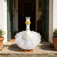 thumbnail image 6 of HYLLai 4 Pcs Porch Goose Outfit for 23" Lawn Geese Include Crowns, Necklace, Dress, Scarf, Goose Clothes Set for Outdoor Yard Decor, Cement Geese, 6 of 6