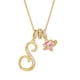 thumbnail image 1 of Collares colgantes con letras iniciales de 3 capas de oro un collar, 1 of 1