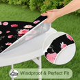thumbnail image 5 of Pioneer Flower Floral Print Pattern Round Fitted Tablecloth with Elastic Edge,Dining Table Cover Waterproof,Outdoor Round Tablecloth for Camping,Dining,Indoor and Outdoor, 5 of 7