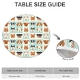 thumbnail image 6 of Lovely Dog Breeds Round Fitted Tablecloth with Elastic Edge,Dining Table Cover Waterproof,Outdoor Round Tablecloth for Camping,Dining,Indoor and Outdoor, 6 of 7