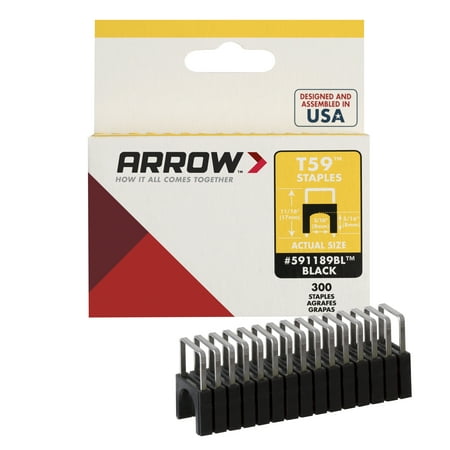 

Arrow T59 Insulated Stainless Steel Black Staples - 5/16 inch Height by 5/16 inch Width
