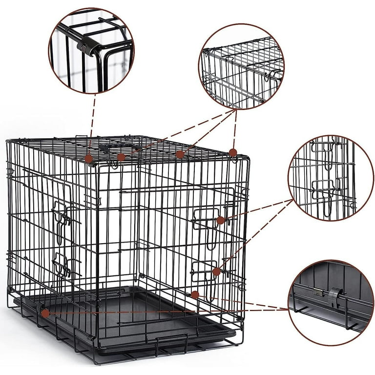 Dog Crates Kit for Small Size Dogs Indoor with Dog Crate Cover