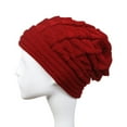 thumbnail image 2 of Dyfzdhu Women Warm Casual Hats Couples Knit Caps Red, 2 of 3