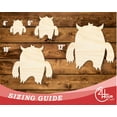 thumbnail image 3 of Unfinished Wood Angry Monster Shape | DIY Craft Cutout 18" / 1/8", 3 of 3