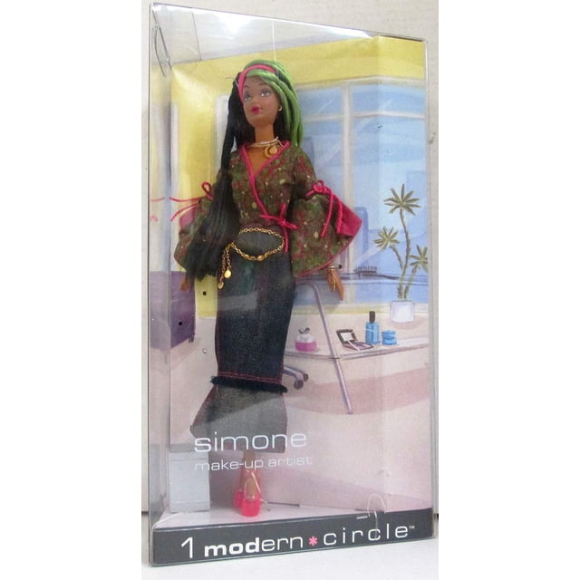 Muñeca Barbie 1 moderna Circle Simone, maquilladora, 30 cm