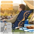thumbnail image 2 of Folding Camping Chair For Adults With Adjustable Back, Heavy-Duty 500 Lbs Support, Oversized Collapsible Portable High Back Reclining Chair For Outdoor Lawn Patio Balcony (Blue), 2 of 7