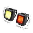 thumbnail image 3 of 3 Packs Bright Bicycle Lights Set 150 Lumen Headlight 80 Lumen Tail Light USB Rechargeable Waterproof for Road Mountain Bike Cycling Safety Flashlight Outdoor Gear Accessories, 3 of 8