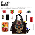 thumbnail image 7 of Herdesigns Day The Dead Skull Halloween Insulated Lunch Bag for Women Men Adults Large Reusable Lunch Box Leakproof Portable Cooler Tote Bags with Adjustable Shoulder Strap, 7 of 7