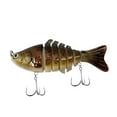 thumbnail image 3 of Señuelos de pesca con anzuelo, cebos duros, crankbaits, señuelos falsos de 7 segmentos, equipo de pesca Gris, 3 of 9