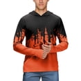 thumbnail image 3 of Unisex Streetwear Hoodies with 3D Drip Cityscape Print and Soft Fleece Lining Featuring Long Sleeves and Front Pouch Pocket Saffron L, 3 of 5
