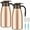Rose Gold, variant on 2 Pcs Thermal Coffee Carafe Insulated Stainless Steel Coffee Carafe for Hot Liquid Vacuum Thermal Pot Creamer Pitcher Dispenser with Brushes Keeping Hot Water Milk(Silver,68 oz)