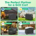 thumbnail image 7 of Grill Cart Cover, 31×17 Inch Outdoor Grill Table Cover, 600D Oxford Cloth, Adjustable Straps with Ventilation Holes, Black, 7 of 7