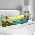 thumbnail image 2 of ABPHOTO Princess Mermaid Fish Body Pillow Covers Pillowcase 20x60 inch Ocean Sea Life Body Pillow Case Protector, 2 of 2