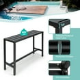 thumbnail image 6 of Costway 3PCS Outdoor Metal Bar Table & Chairs Set Patio Dining Table Set with Cushion, 6 of 7