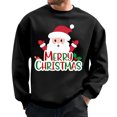 thumbnail image 2 of KaLI_store Crew Neck Sweatshirt for Mens Menâs Christmas Sweater Novelty 3D Graphic Sweatshirts Hoodie Drawstring Pullover Hoodie Black,3XL, 2 of 3