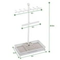 thumbnail image 6 of Meangood Jewelry Tree Stand Organizer 3in1 Necklace Organizer Display Bracelet Earrings and Ring Tray Jewelry Holder Hanger Metal（White）, 6 of 7