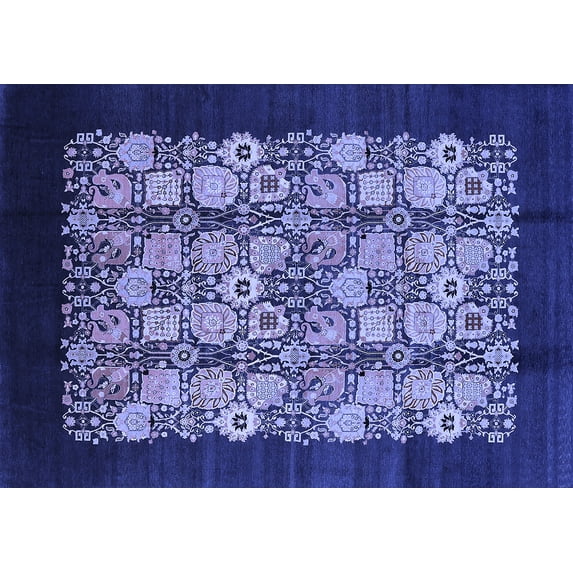 Ahgly Company Indoor Rectangle Oriental Blue Industrial Area Rugs, 3' x 5'