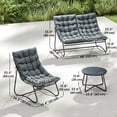 thumbnail image 3 of Outsunny Ensemble de Conversation pour Patio de 4 Pcs avec Coussins, Gris, 3 of 10