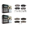 thumbnail image 1 of TEC Front Rear Ceramic Brake Pads Kit for Car Subaru Impreza Forester Saab 9-2X KTC-100485, 1 of 10
