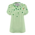 thumbnail image 5 of TKLPEHG Women Plus Size Tops St. Patricks Day Shirts V Neck Short Sleeve Tshirts Oversized Shamrock Print T Shirt (Green,XXL), 5 of 5