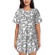 thumbnail image 1 of Fotbe Snake Conjunto de Pijama Estampado para Mujer, 2 Piezas, Ropa de Dormir con Camiseta de Manga Corta y Shorts Suaves-3X-Large, 1 of 6
