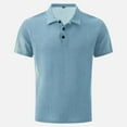 thumbnail image 2 of Men's Shirts Casual Men's Polo Quick Dry Performance Short Sleeve Shirts Pique Jersey Golf Shirt Blue XXXL, 2 of 4
