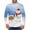 Sky Blue, variant on Mens Short Sleeve Pullover 3D SnowMens Print Realistic Print T-Shirt