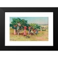 thumbnail image 2 of Angiolo Tommasi 18x12 Black Modern Framed Museum Art Print Titled - Harvest in Tuscany, 2 of 5