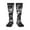 3 Black, variant on Seamless Pattern With Skulls print thigh-high socks, crafted for both men and women with a stretchy, high-opaque design perfect for daily wear