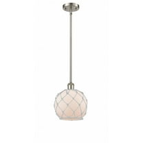 Innovations Lighting - Farmhouse Rope - 1 Light Stem Hung Mini Pendant In