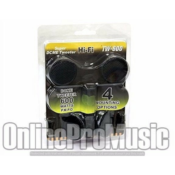 2PAIR Absolute TW-500 500WATT High Efficiency Dome Tweeter w/ Built-in Crossover