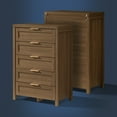 thumbnail image 6 of OAKHAM 5 Drawer Dresser Set of 2, Modern Wooden Chests of Drawers, Tall Dressers for Bedroom, Special Walnut, 6 of 7
