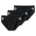 thumbnail image 1 of SCHIESSER Calzoncillos para Hombres, Paquete de 3 - Rio Slip 95/5, Algodón Estirado, Rayas laterales Negro L (Large), 1 of 5