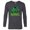 Charcoal Heather, variant on Marvel Logo Hulk Four-Leaf Clovers Green St Patrick’s Day - Long Sleeve T-Shirt for Men - Customized-White