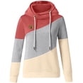 thumbnail image 3 of Hoodies for Women Pullover Cowl Neck Casual Long Sleeve Colorblock Hooded Sweatshirts Sweaters Fall Tops, 3 of 5