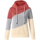 thumbnail image 3 of Sudaderas con capucha para mujer, suéter con cuello vuelto, informal, de manga larga, color block, sudaderas con capucha, suéteres, tops de otoño Ormromra  WRMH-1664-103, 3 of 5