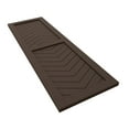 thumbnail image 6 of Ekena Millwork 15"W x 71"H True Fit PVC Two Panel Chevron Modern Style Fixed Mount Shutters, Raisin Brown (Per Pair - Hardware Not Included), 6 of 9