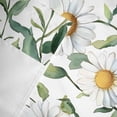 thumbnail image 6 of Daisy Floral Valances for Windows Spring Flowers Leaf Rod Pocket Curtain Valance Window Treatment Short Curtains for Kitchen Living Room, 60"x14", 6 of 9