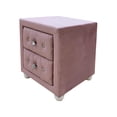 thumbnail image 2 of Mesa de noche Acme tapizada rosa 43x43x43 cm 2 cajones, 2 of 6