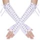 thumbnail image 1 of Steampunk Lace Up Elbow Length Gloves Punk Satin Gloves Half Finger Party Gloves Fingerless Arm Warmer for Prom, 1 of 4